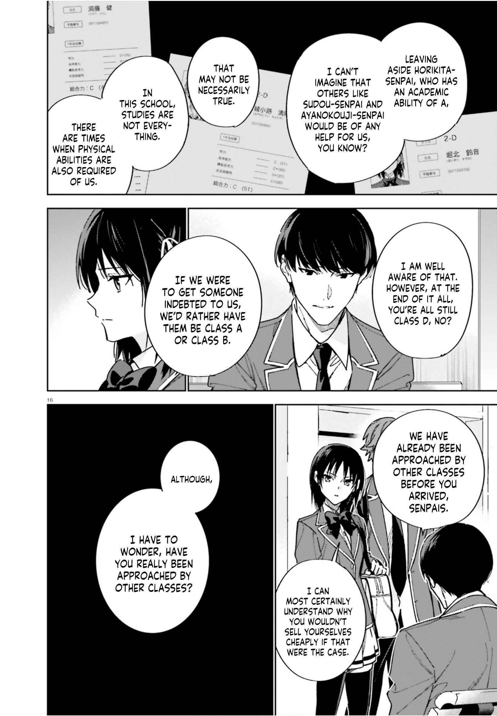 Classroom of the Elite – 2nd Year Chapter 4 - Page 16