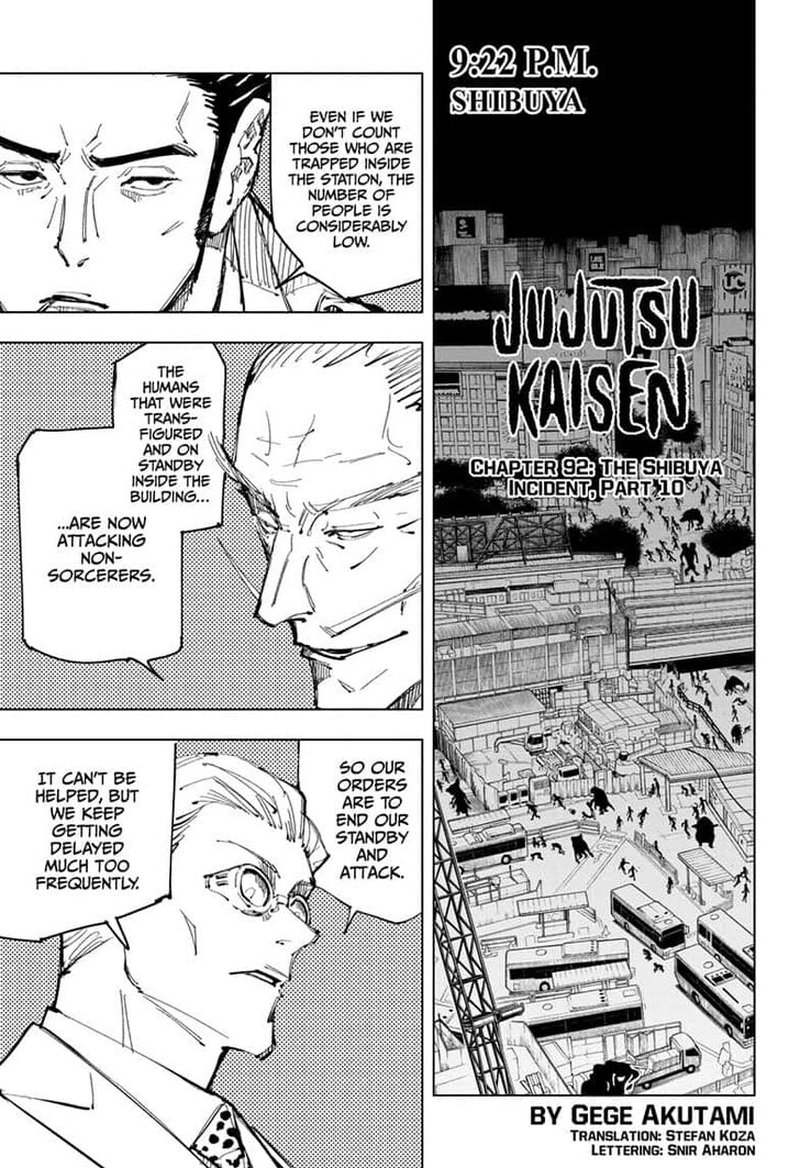 Jujutsu Kaisen Chapter 92 - Page 1