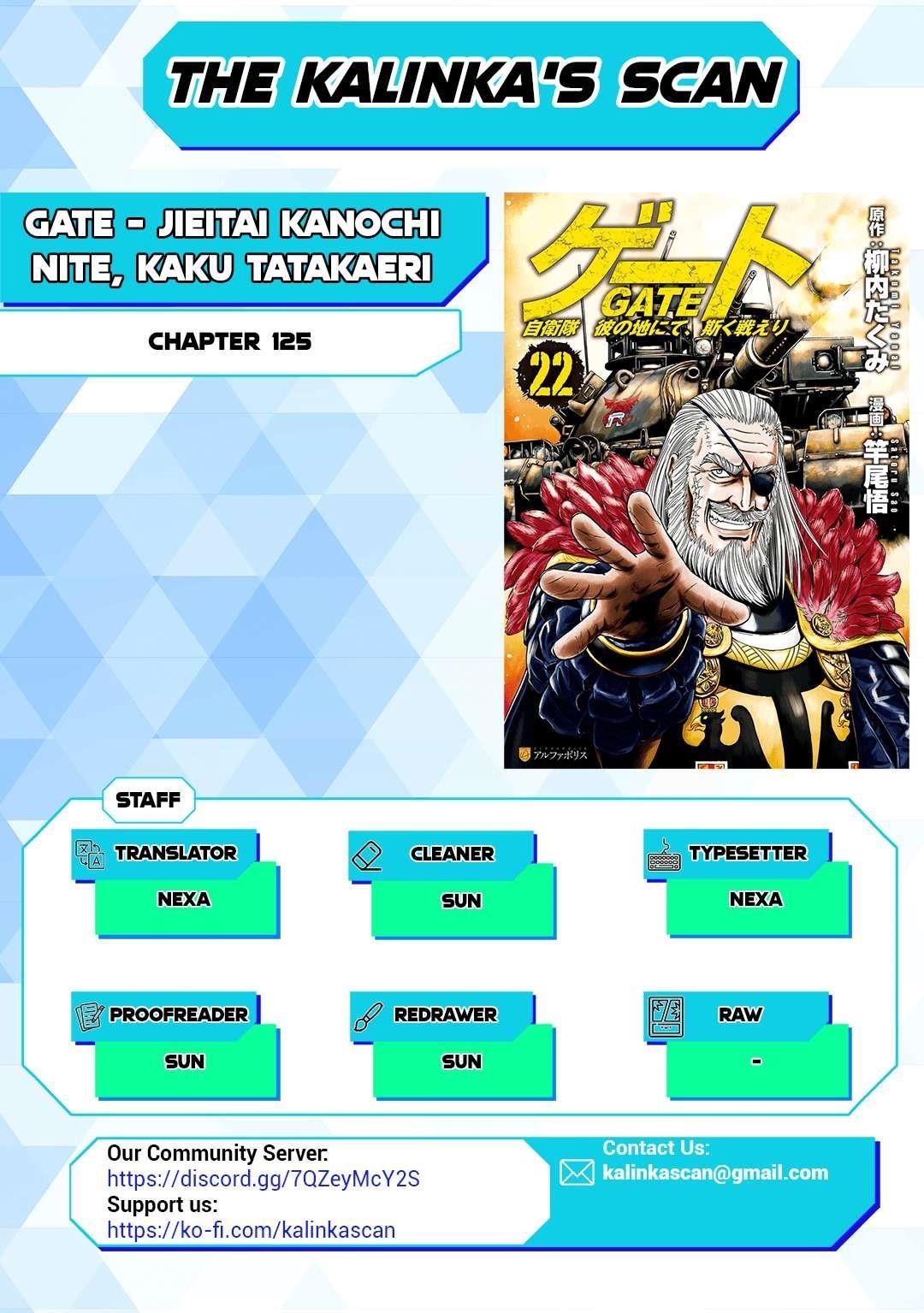 Gate – Jietai Kare No Chi Nite, Kaku Tatakeri Chapter 125 - Page 1