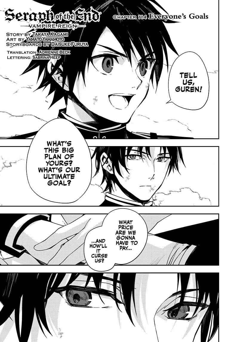 Seraph of the End: Vampire Reign Chapter 114 - Page 1