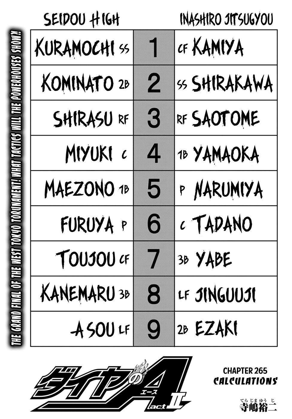 Daiya no A – Act II Chapter 265 - Page 1