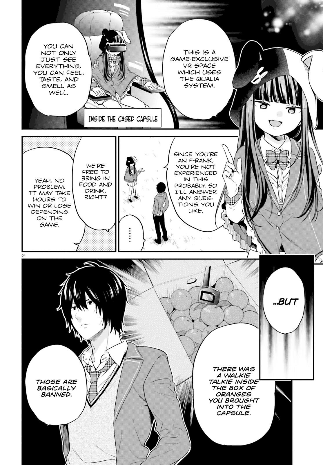 Dear Self-styled F rank bro’ says, he’s gonna rule a game-oriented school. Chapter 11 - Page 4
