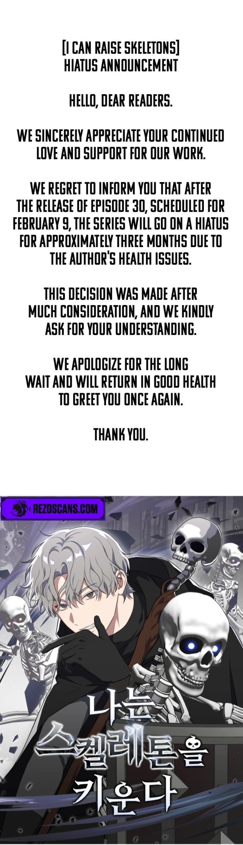 I Raise Skeletons Chapter 30.5 - Page 1