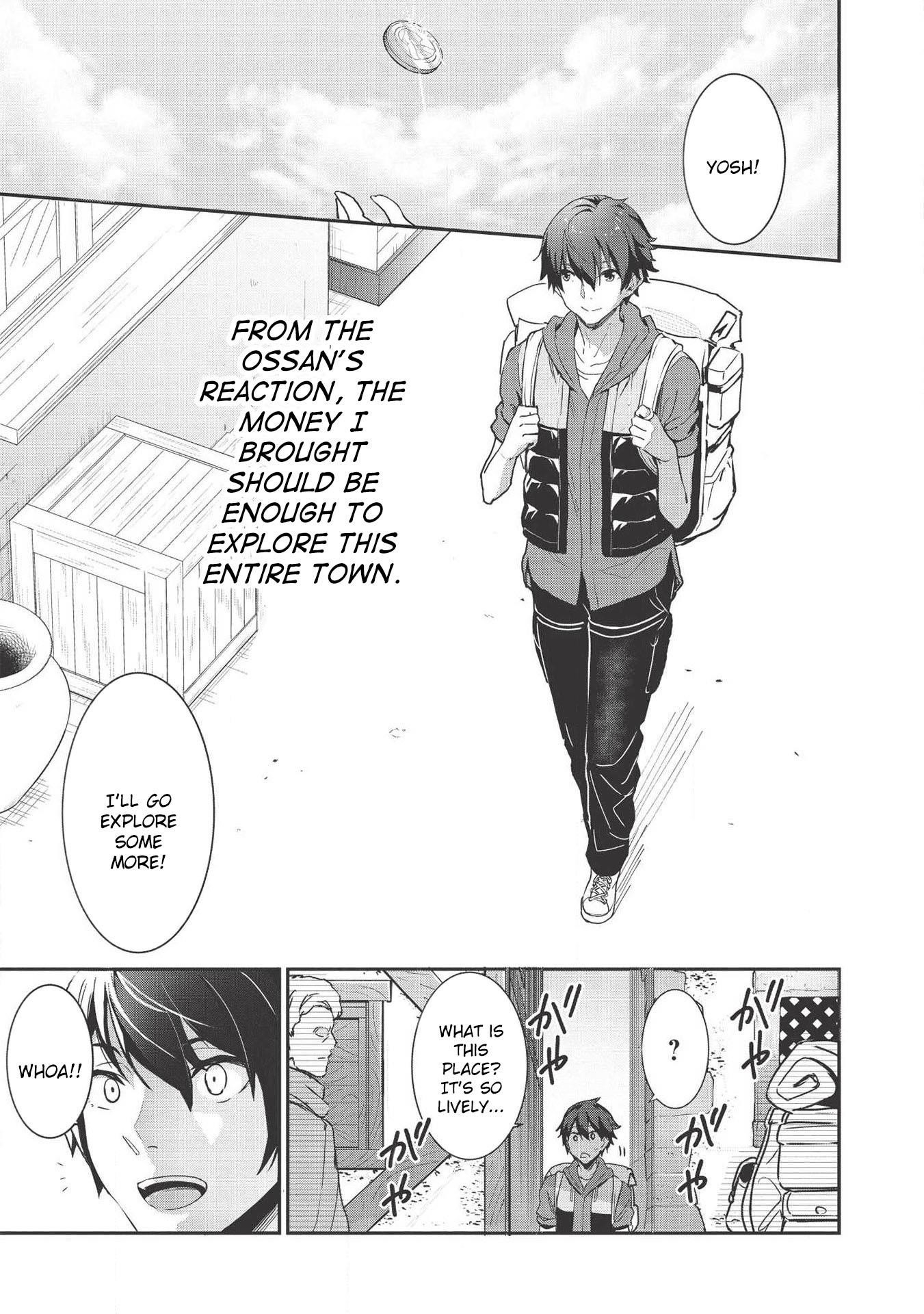Itsudemo Jitaku Ni Kaerareru Ore Wa, Isekai De Gyoushounin O Hajimemashita Chapter 1 - Page 24