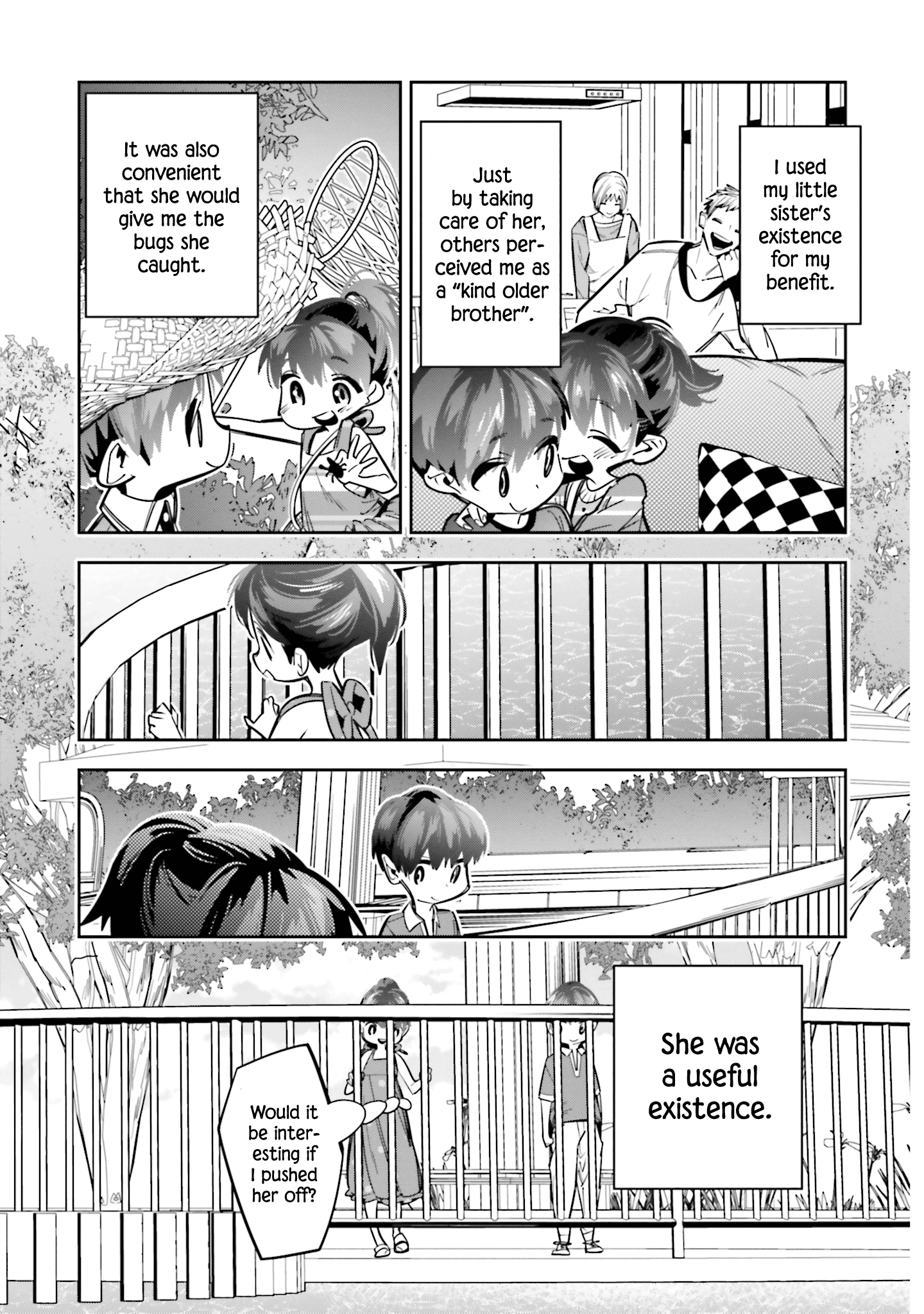 I Reincarnated as the Little Sister of a Death Game Manga’s Murder Mastermind and Failed Chapter 5 - Page 14